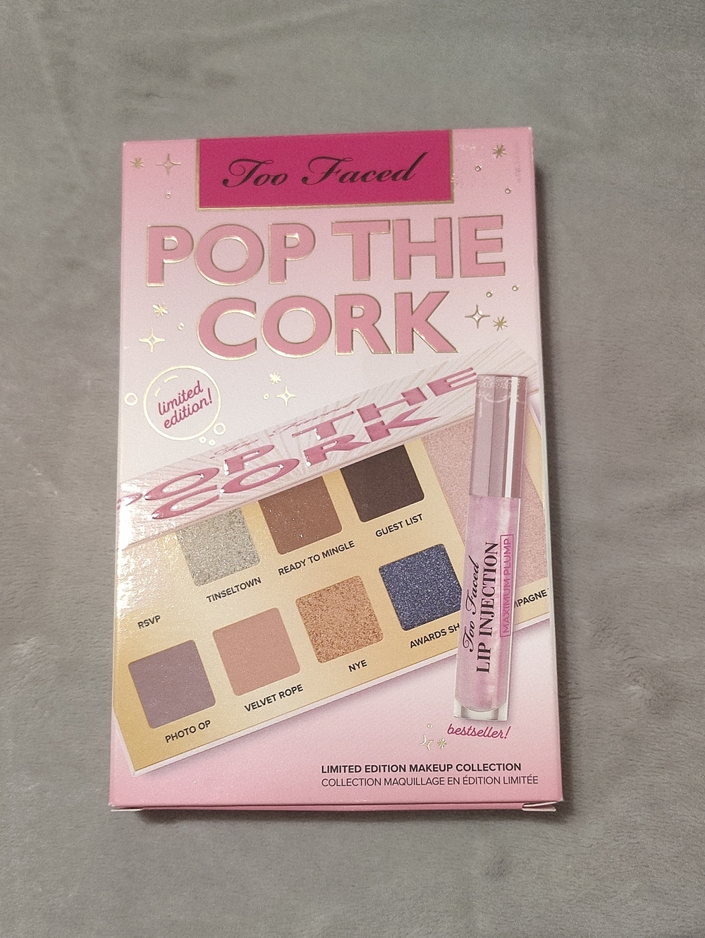 Too Faced Pop The Cork Face And Eye Palette With  Lip Injection Maximum Plump
